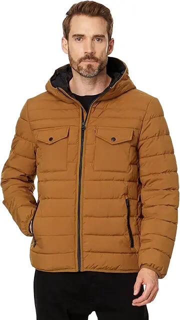 Levi's(r) Stretch Two-Pocket Quilted Jacket (Brown) Men's Clothing Cover