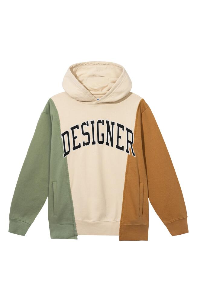 MARKET Designer Panel Colorblock Hoodie in Basil Cover