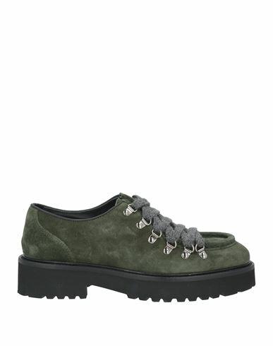 Doucal's Woman Lace-up shoes Dark green Leather Cover