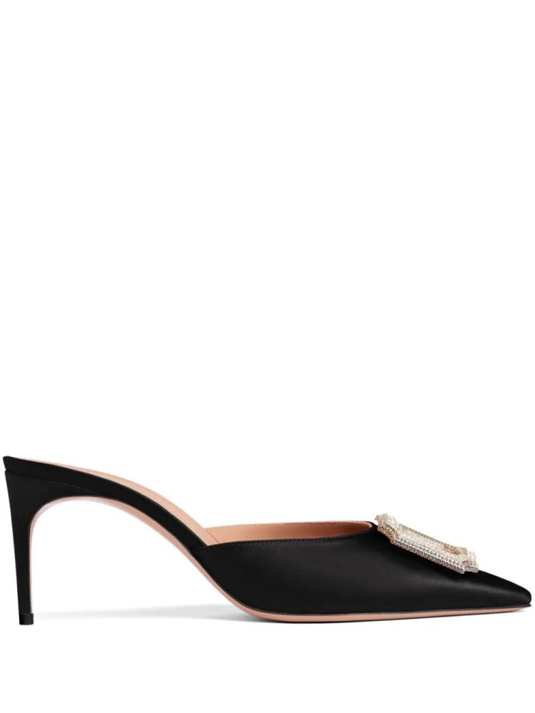 Malone Souliers Mona 70mm satin mules - Black Cover