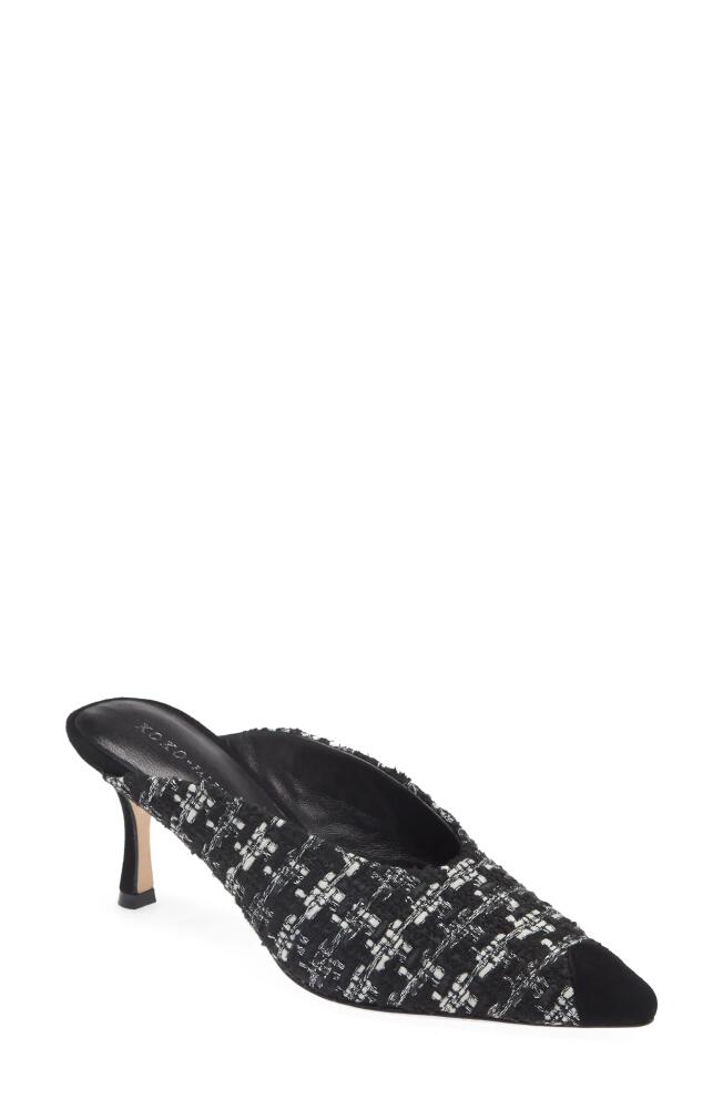 KOKO + PALENKI Janie 2 Tweed Mule Pump in Black Tweed Cover