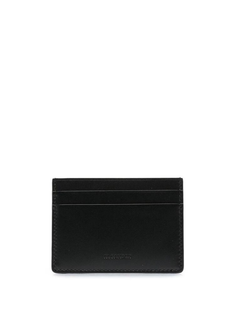 Jil Sander logo-print leather cardholder - Black Cover