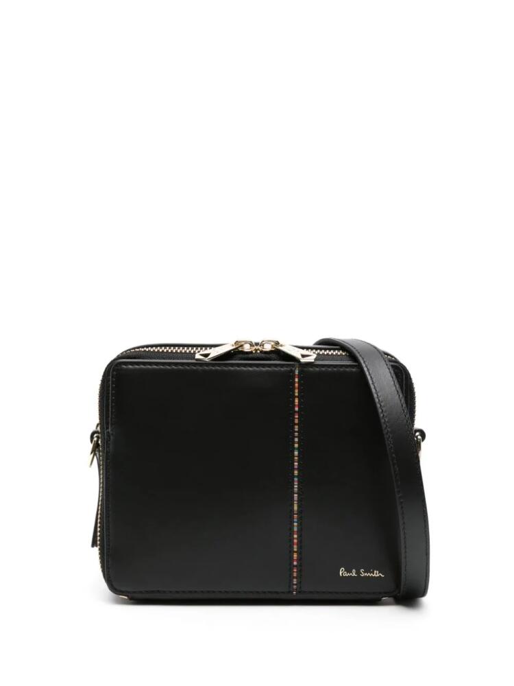 Paul Smith Signature Stripe leather crossbody bag - Black Cover