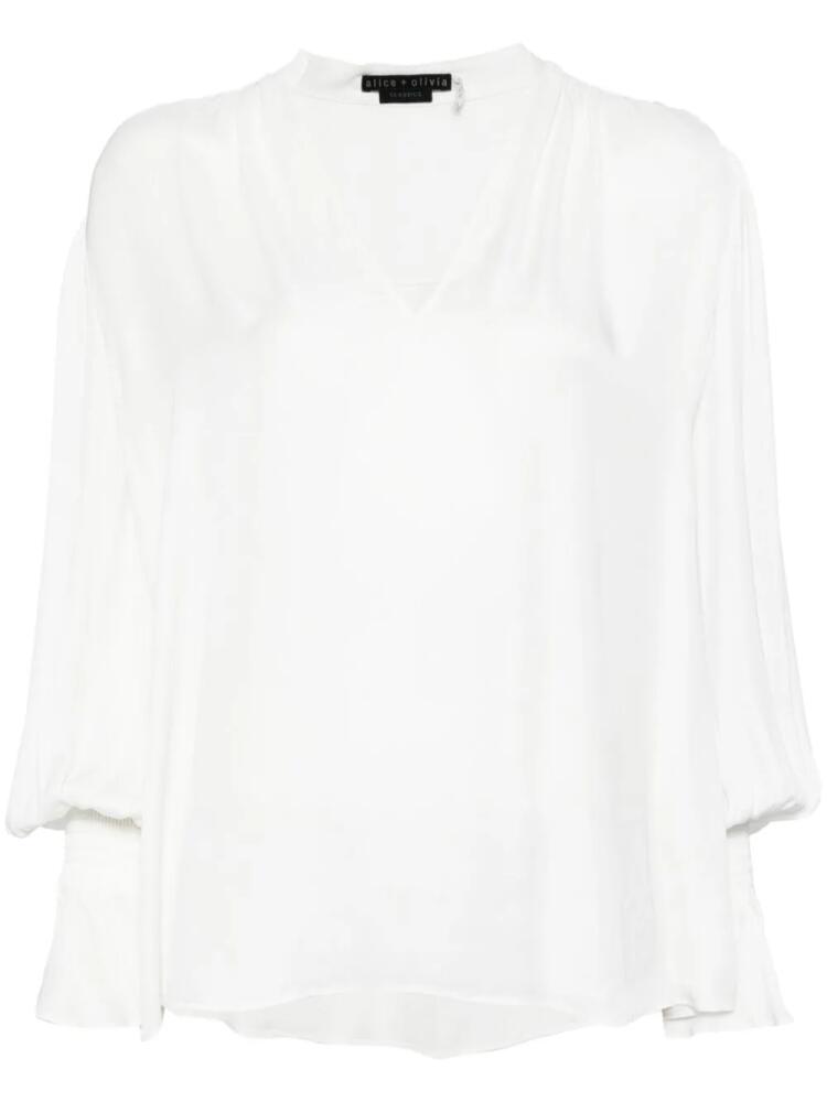 alice + olivia Onica long-sleeved blouse - White Cover