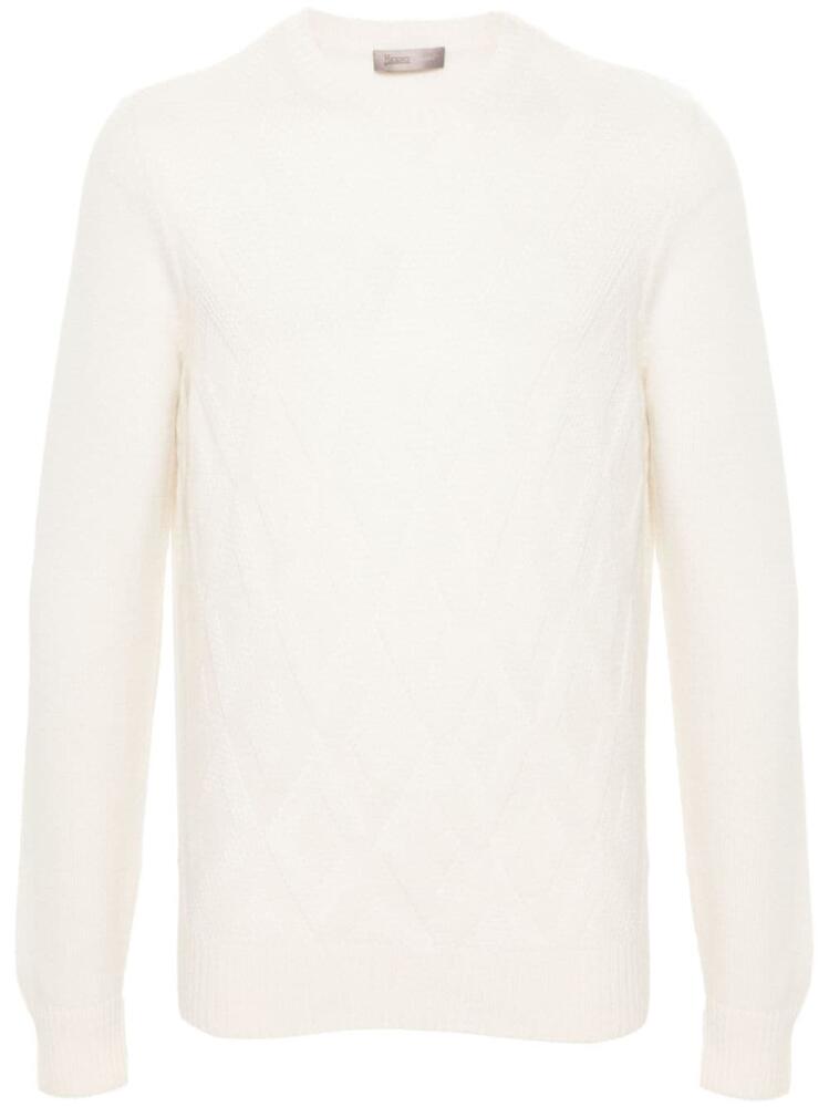 Herno crew-neck cashmere jumper - White Cover