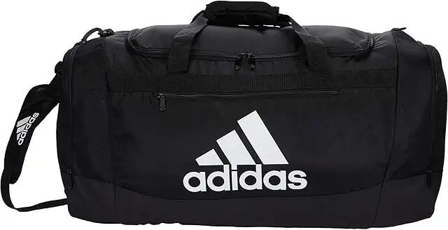 adidas Defender 4 Large Duffel Bag (Black/White) Handbags Cover