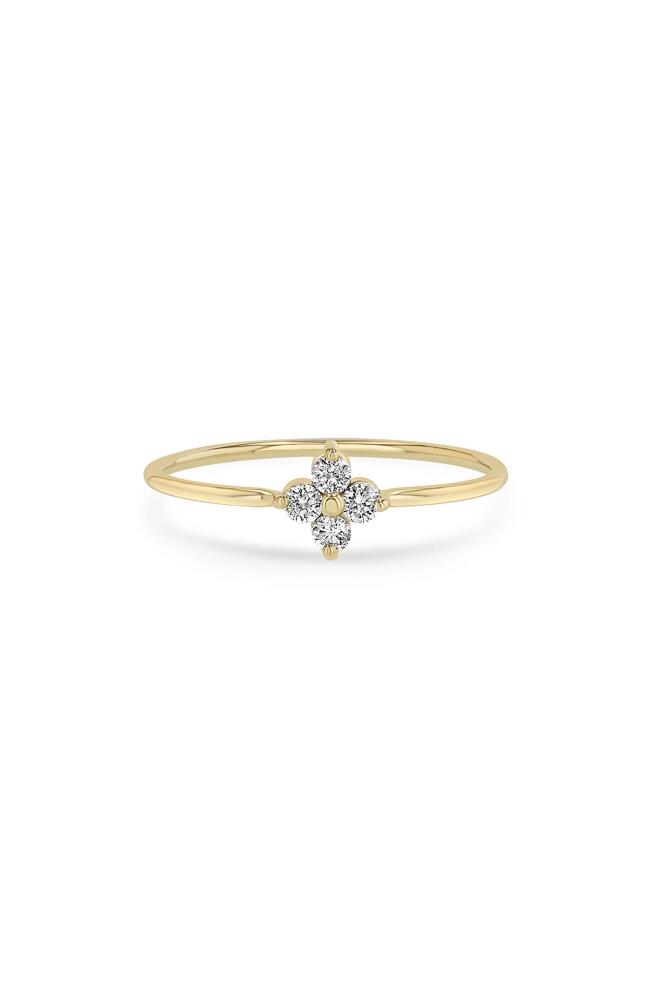 Zoë Chicco Floral Diamond Ring in Yellow Gold Cover