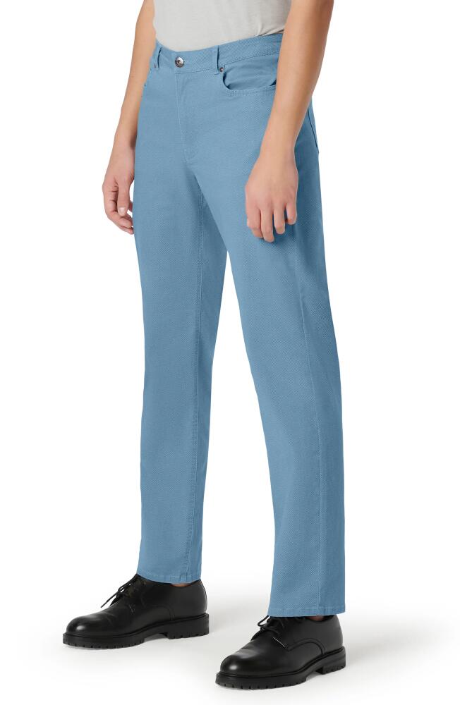 Bugatchi Five-Pocket Straight Leg Pants in Air Blue Cover