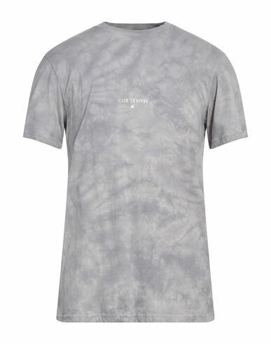 Manuel Ritz Man T-shirt Light grey Cotton Cover