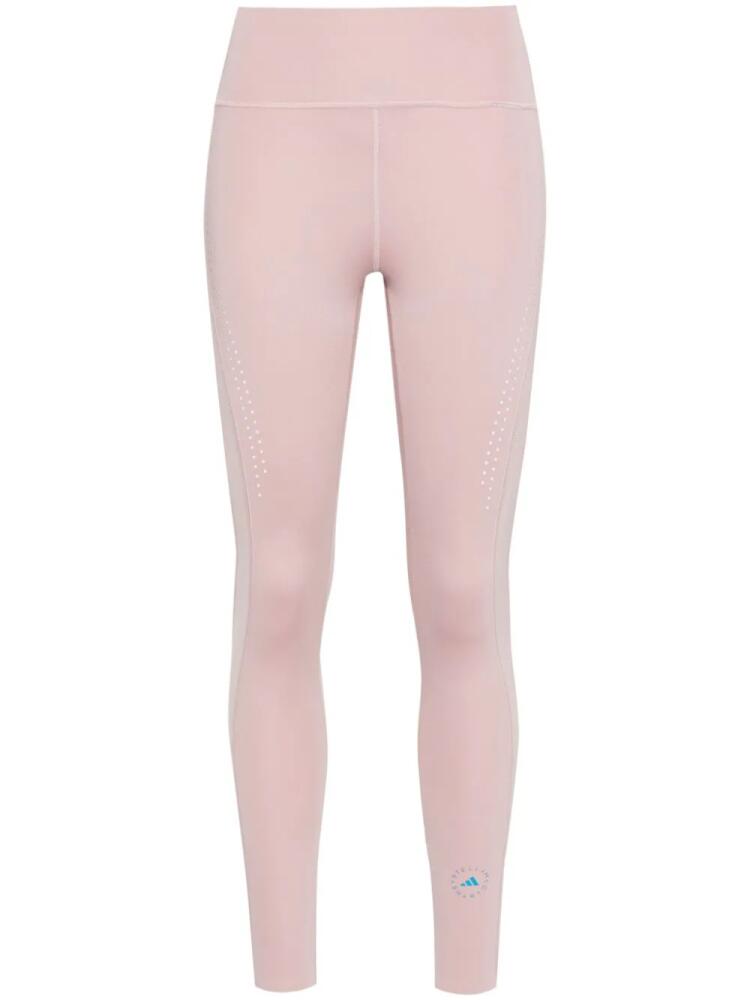 adidas by Stella McCartney logo-print perforated leggings - Pink Cover