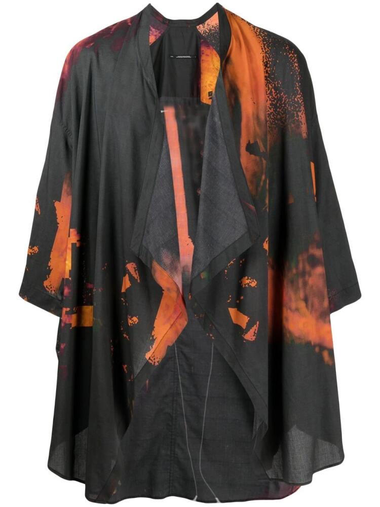 Julius tie-dye open-front shirt - Black Cover