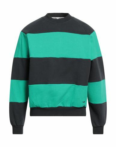 Sunnei Man Sweatshirt Green Cotton Cover