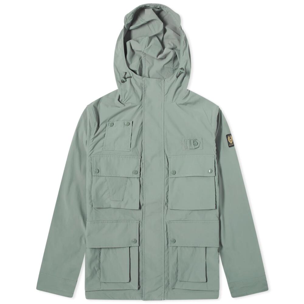 Belstaff Men's Castmaster Multi Pocket Parka Jacket in Mineral Green Cover