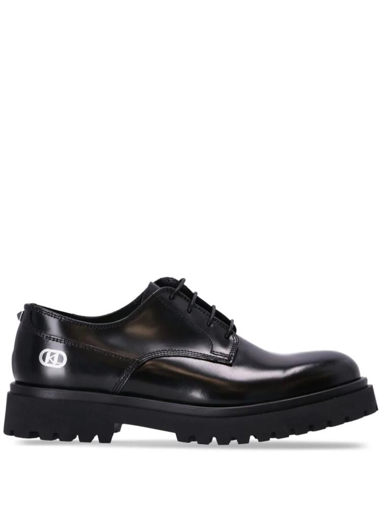 Karl Lagerfeld polished leather Derby shoes - Black Cover