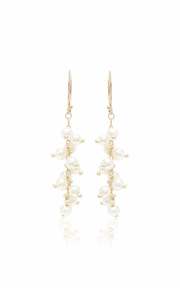 Ten Thousand Things - Short Spiral 18K Yellow Gold Pearl Earrings - Ivory - Gifts For Her Cover