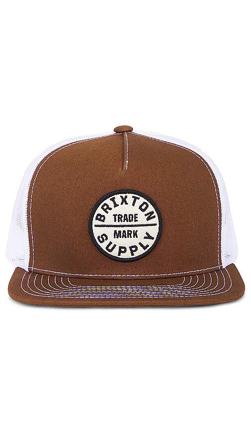 Brixton Oath Trucker Hat in Brown Cover