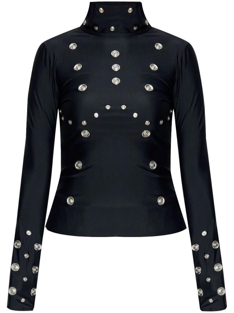 Coperni eyelet-detailing blouse - Black Cover