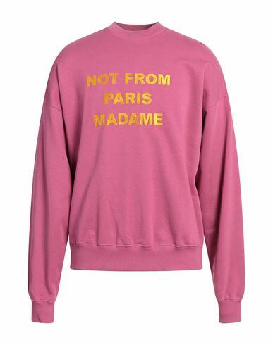 Drôle De Monsieur Man Sweatshirt Magenta Cotton Cover