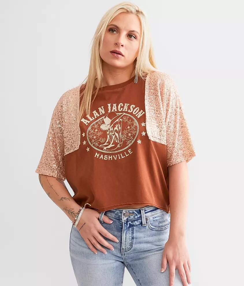 Goodie Two Sleeves Alan Jackson Nashville Cropped T-Shirt Cover