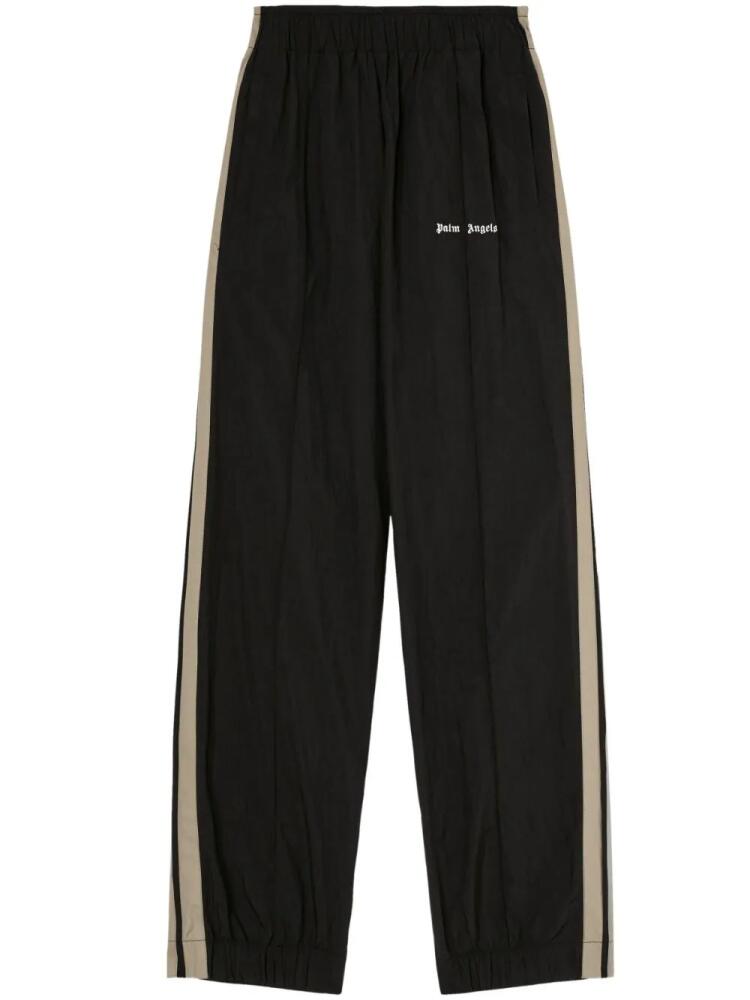 Palm Angels logo-print side-stripe track pants - Black Cover