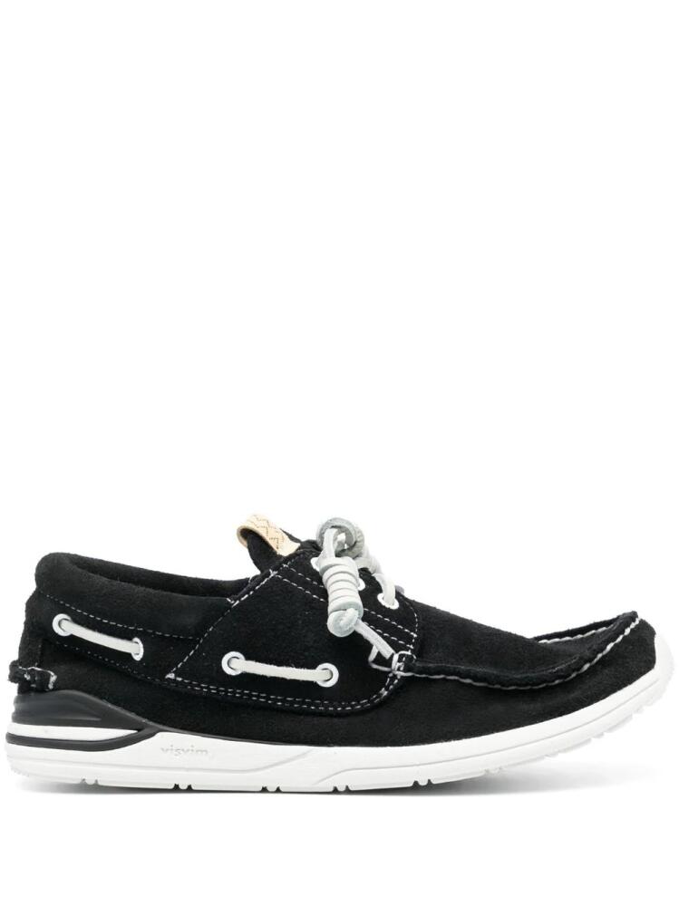 visvim Hockney Folk suede boat shoes - Black Cover