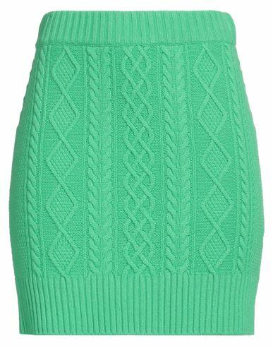 Eleonora Gottardi Woman Mini skirt Green Eco-cashmere, Merino Wool Cover