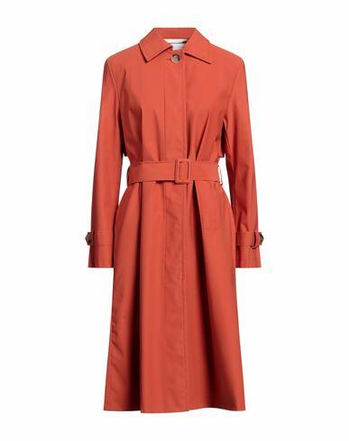 Harris Wharf London Woman Overcoat & Trench Coat Rust Polyester Cover