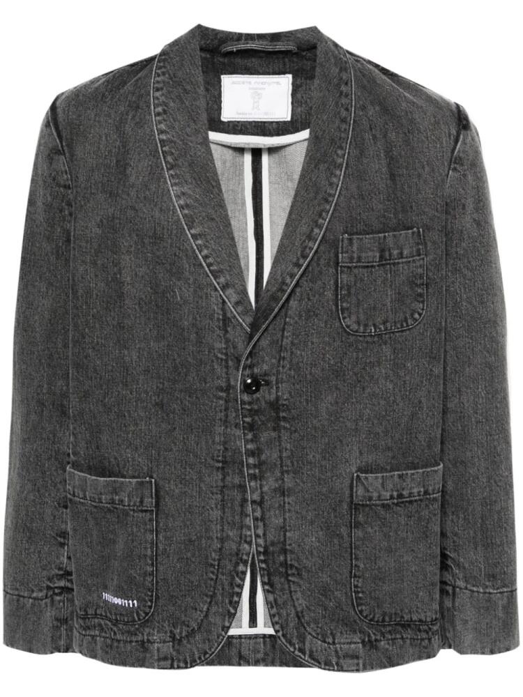 Société Anonyme single-breasted denim blazer - Grey Cover