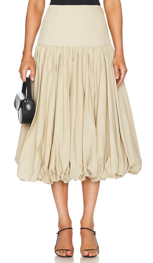 Cinq a Sept Ellah Midi Skirt in Taupe Cover