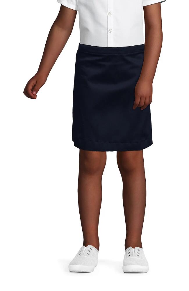 Lands' End School Uniform Girls Blend Chino Skort Above Knee in Classic Navy Cover