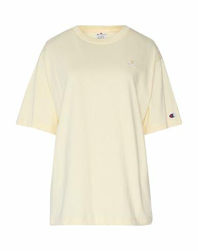 Champion Woman T-shirt Light yellow Cotton Cover