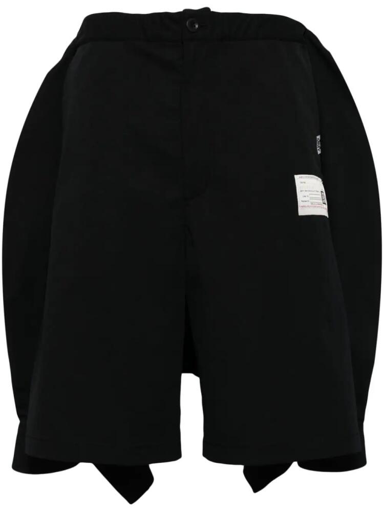 Maison MIHARA YASUHIRO deconstructed combo cotton shorts - Black Cover