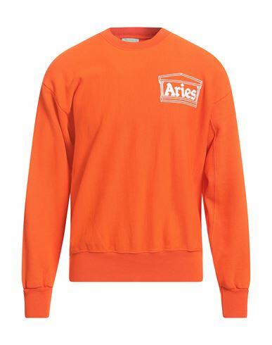 Aries Man Sweatshirt Orange Cotton Cover