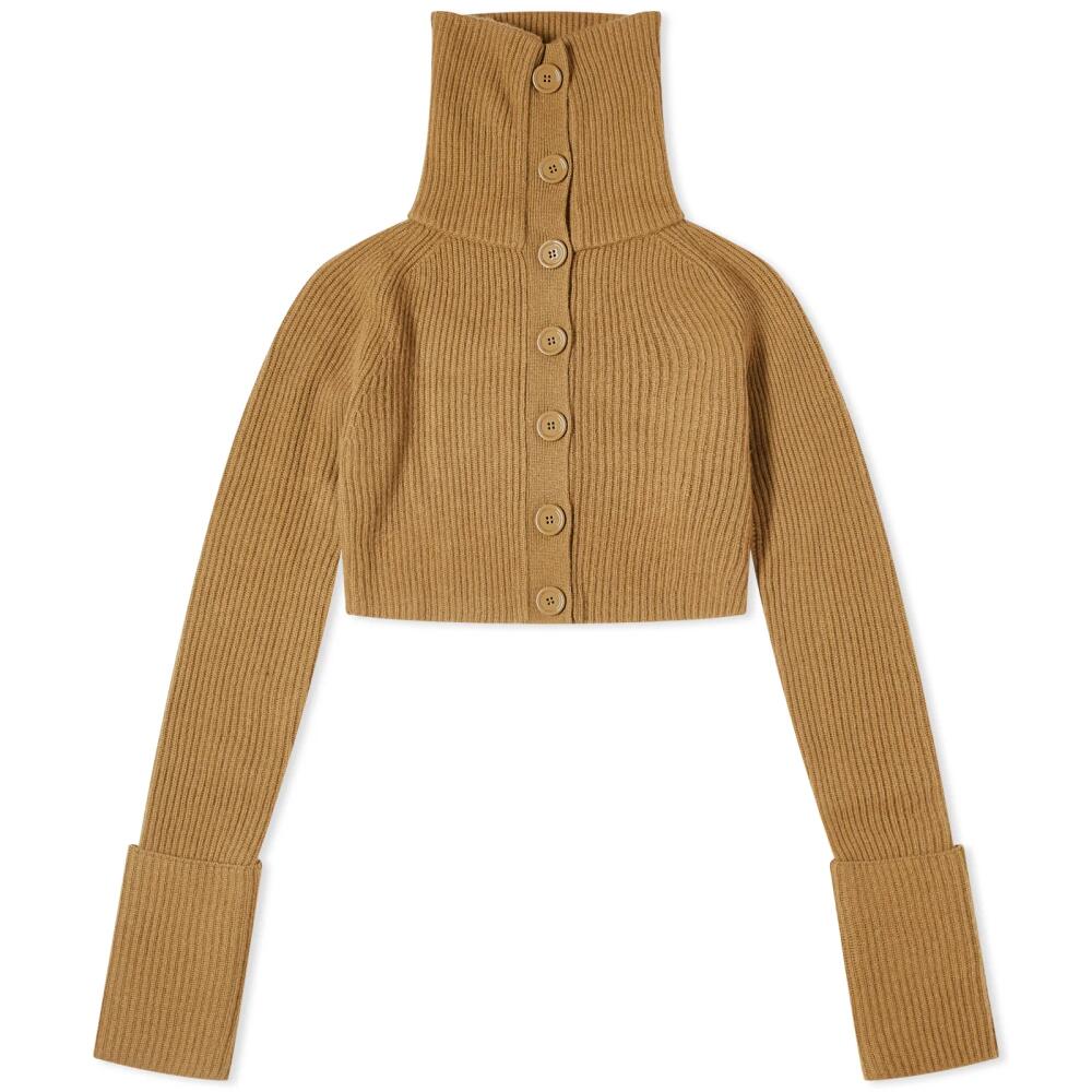 Sportmax Women's Efebo Crop Cardigan in Khaki Cover