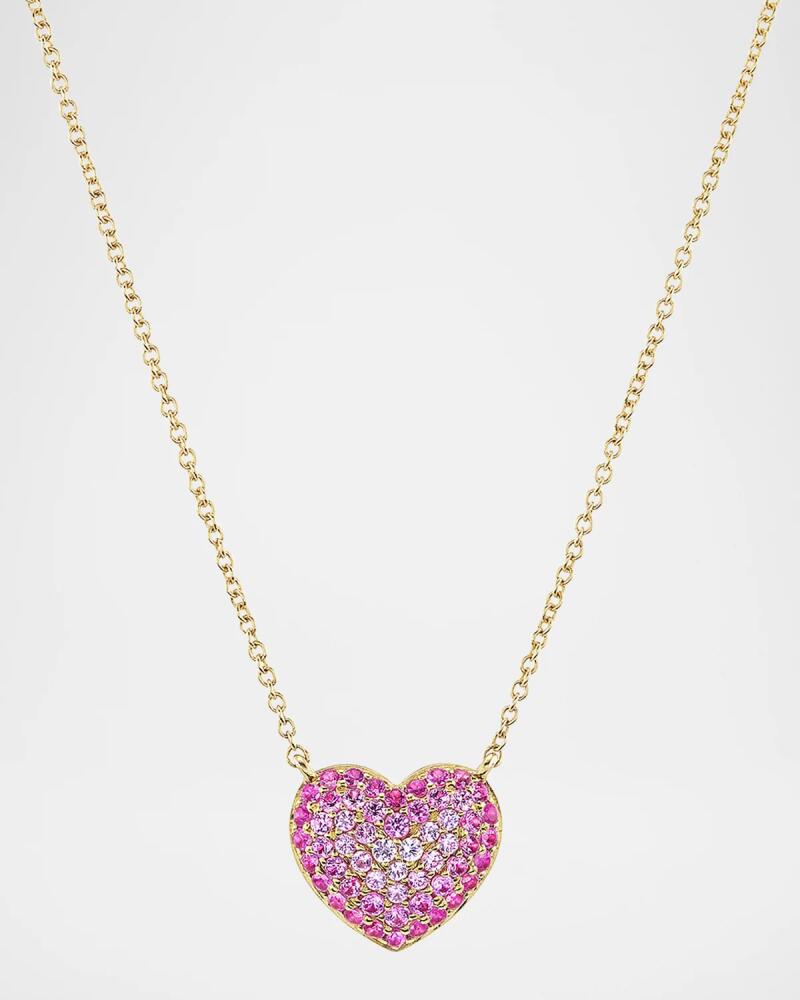 Emily P. Wheeler Lucy Ombré Heart Sapphire Necklace in 18K Yellow Gold, 16" Cover