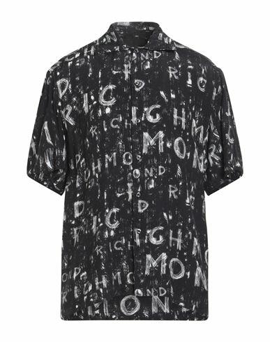 John Richmond Man Shirt Black Viscose Cover