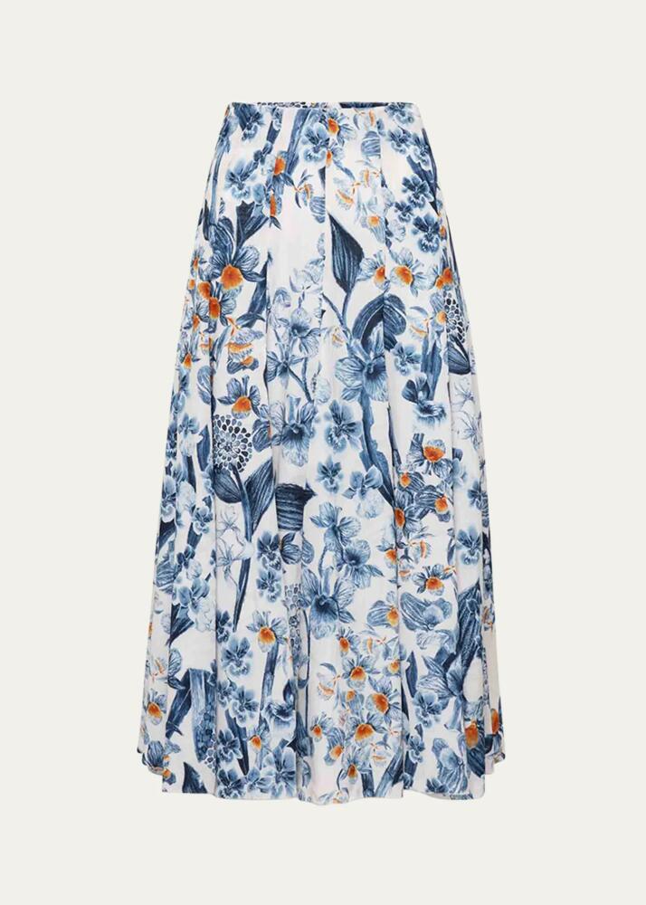 Agua by Agua Bendita Mimosa Floral Midi Skirt Cover