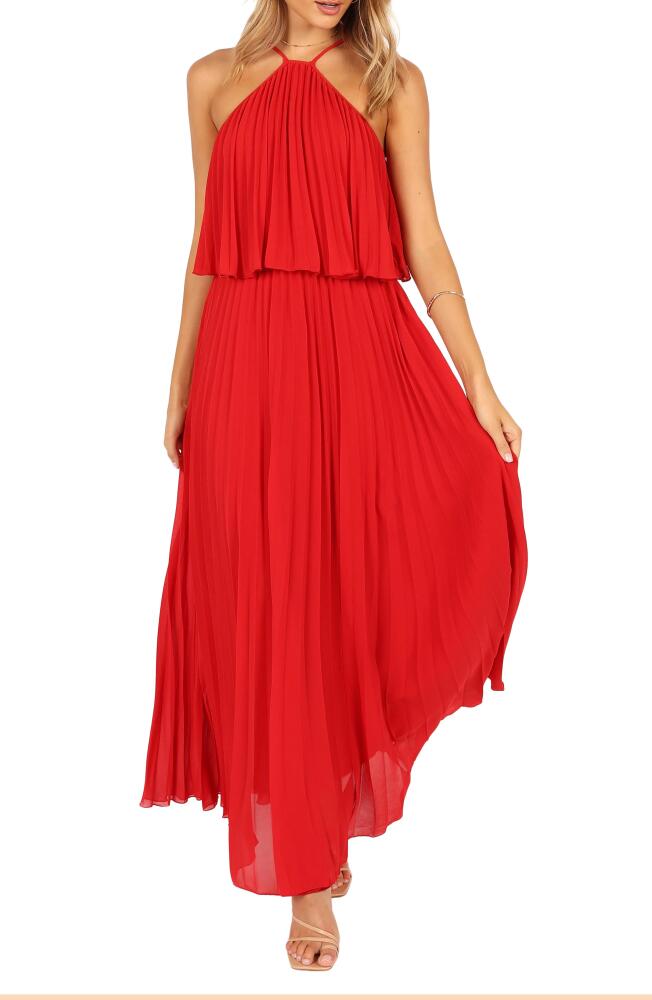 Petal & Pup Gia Pleated Maxi Dress in Red Cover