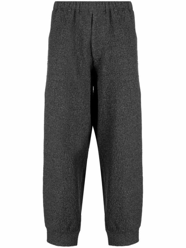 Yohji Yamamoto crinkled mélange-effect trousers - Grey Cover