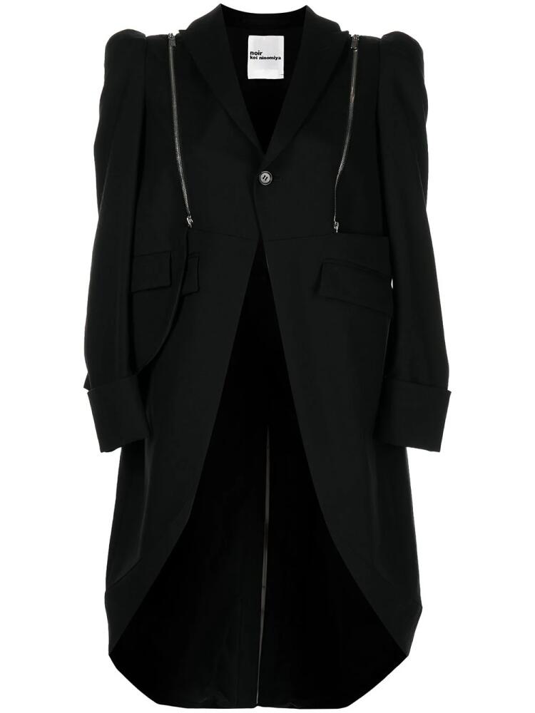 Noir Kei Ninomiya zip-detail single-breasted blazer - Black Cover