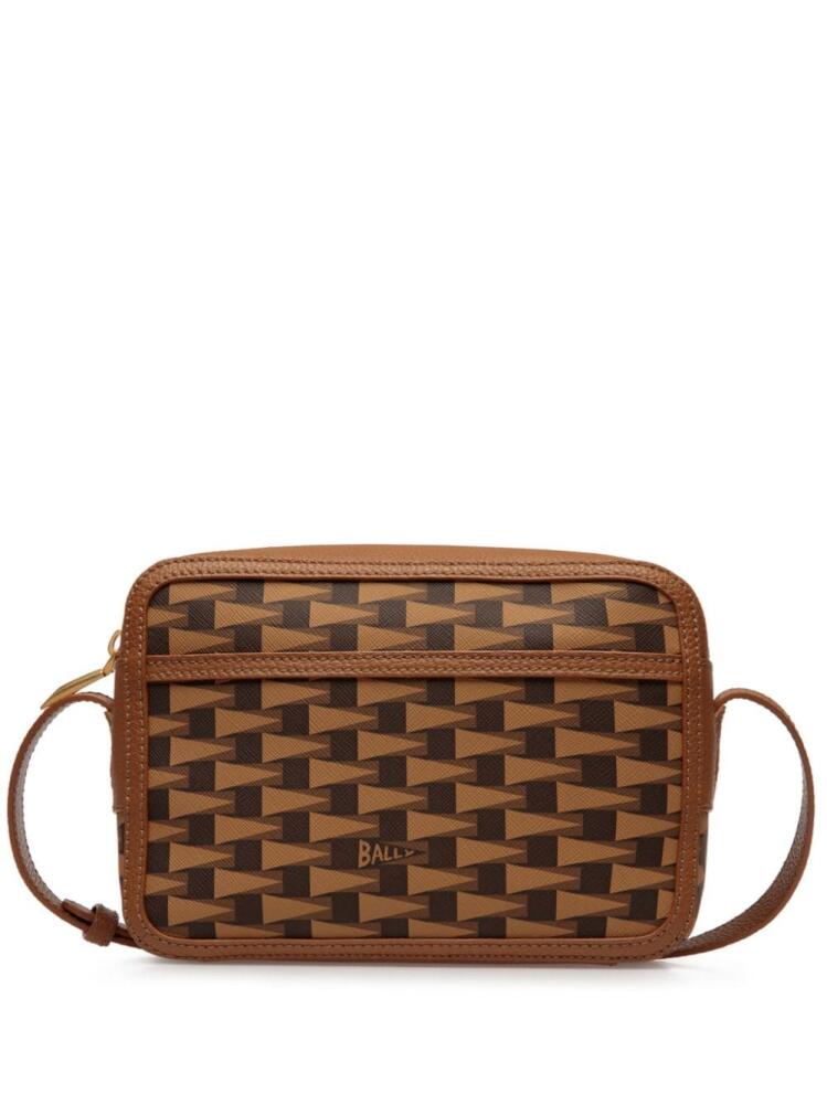 Bally Bally monogram-pattern shoulder bag - Brown Cover