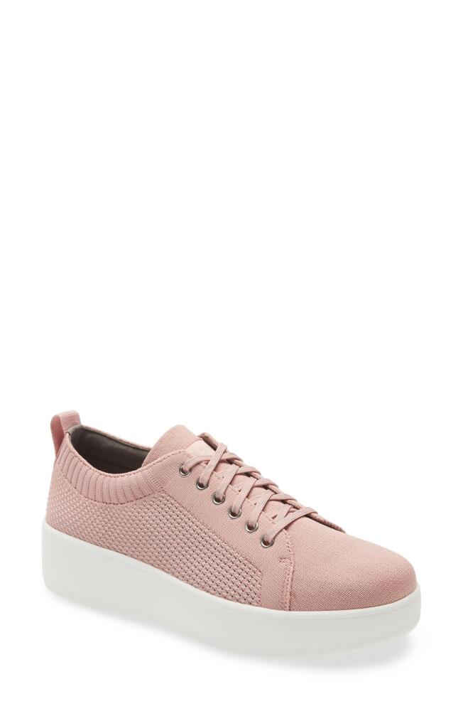 TRAQ by Alegria Qruise Platform Sneaker in Blush Fabric Cover