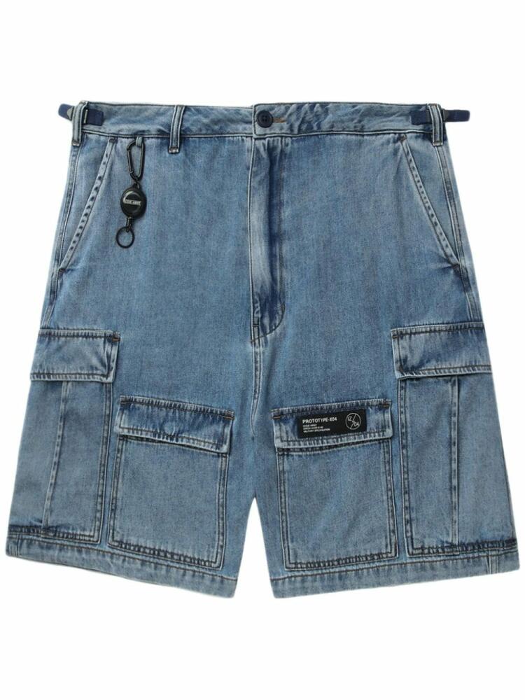 izzue mid-rise denim cargo shorts - Blue Cover