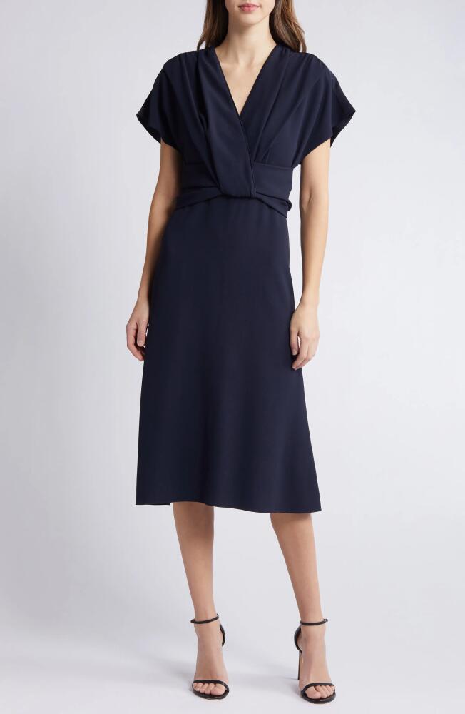 BOSS Debasa Twist Front Dress in Sky Captain Cover