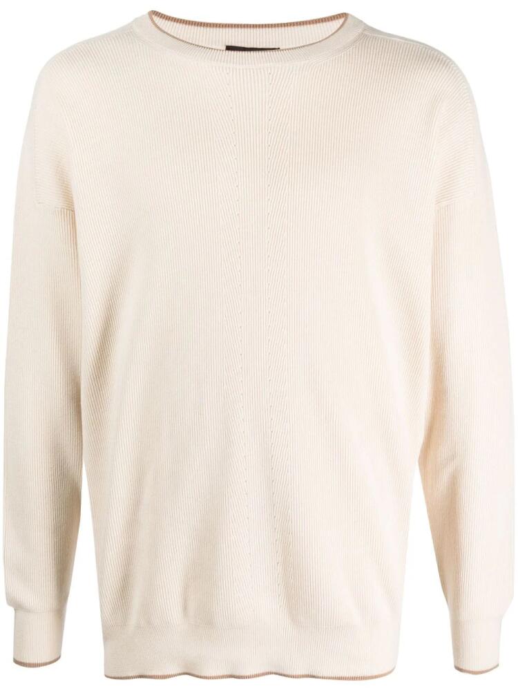 Peserico ribbed long-sleeve jumper - Neutrals Cover