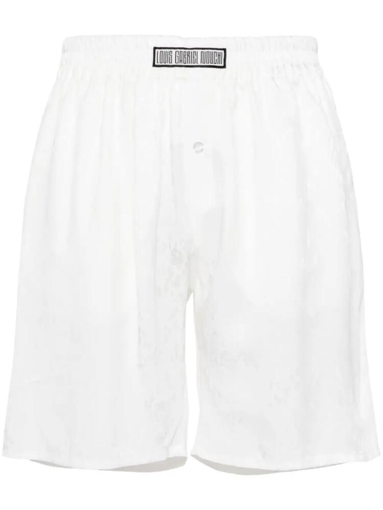 LGN LOUIS GABRIEL NOUCHI patterned-jacquard shorts - White Cover