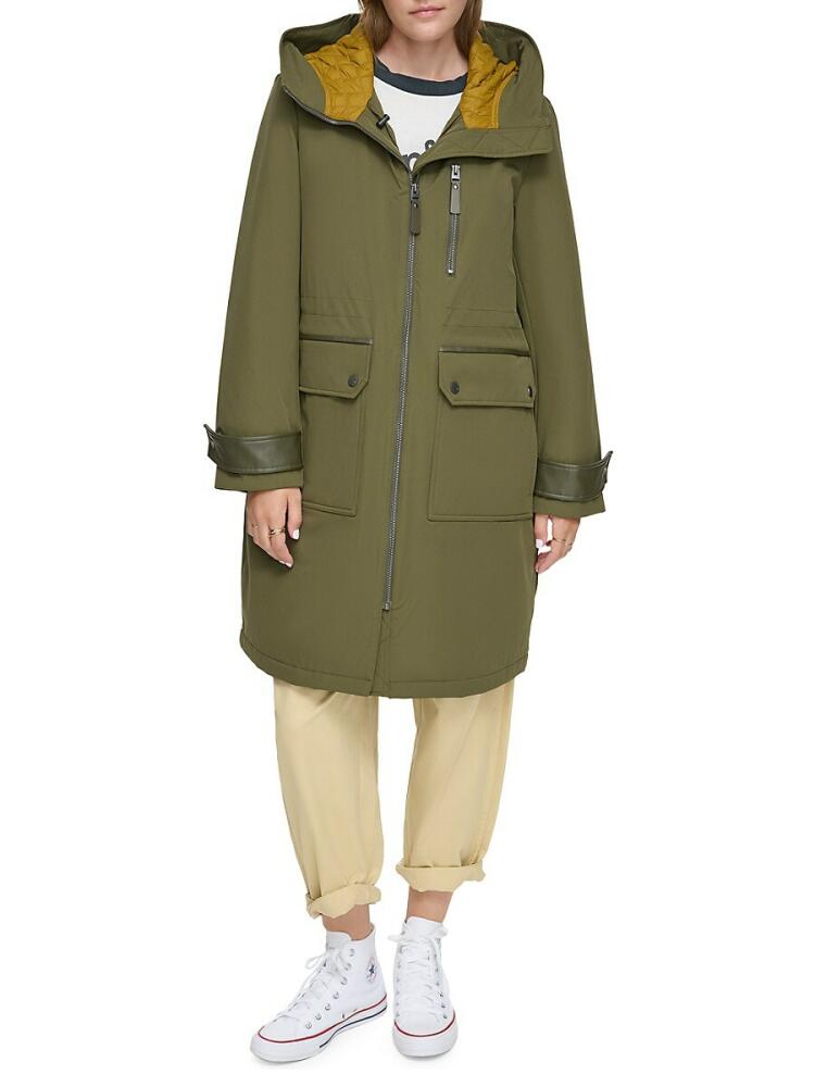 Andrew Marc Women's Gemas Hooded Parka - Artichoke Cover