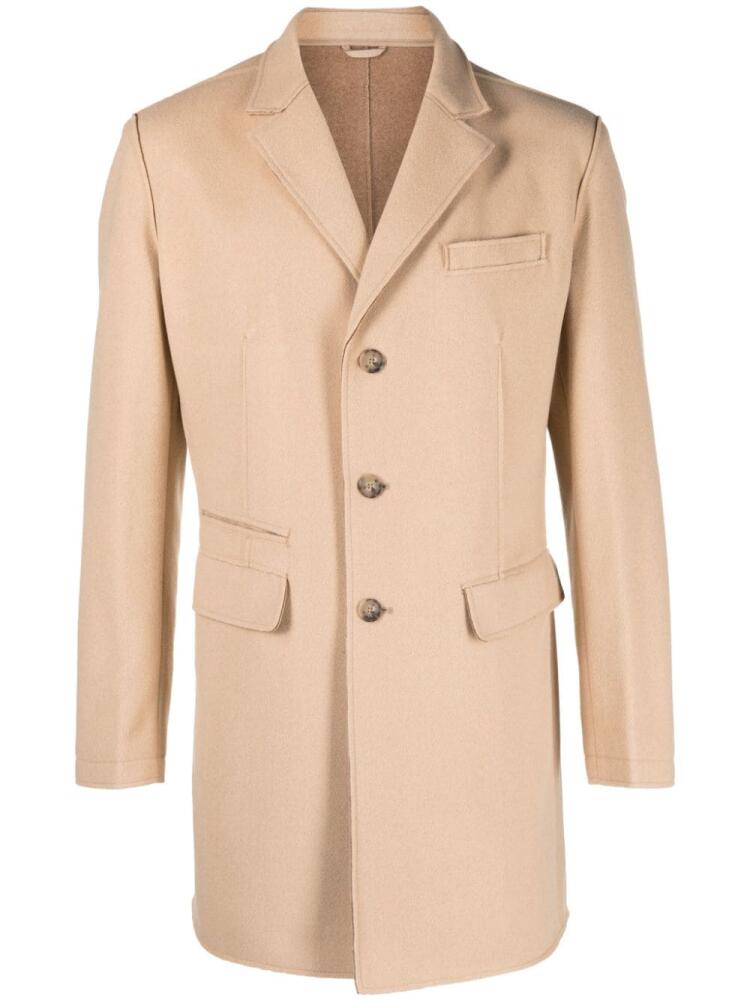 Karl Lagerfeld exposed-seam single-breasted midi coat - Neutrals Cover