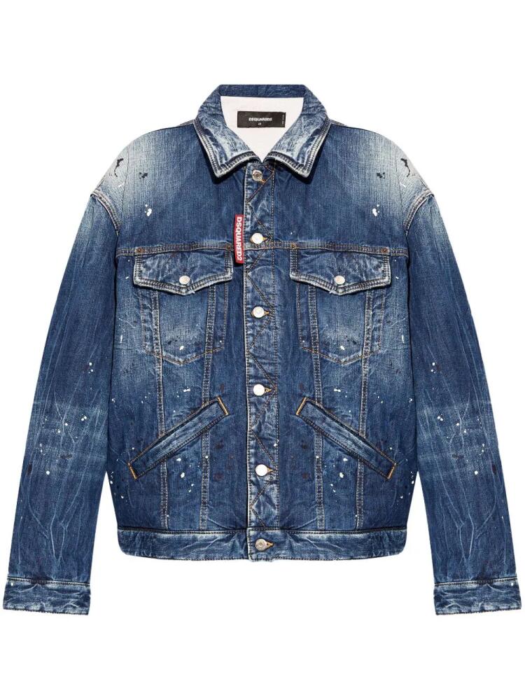 DSQUARED2 distressed denim jacket - Blue Cover