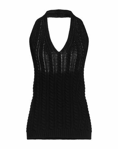 Erika Cavallini Woman Top Black Wool, Polyamide Cover